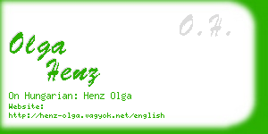 olga henz business card